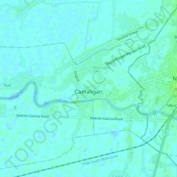 Camaligan topographic map, elevation, terrain