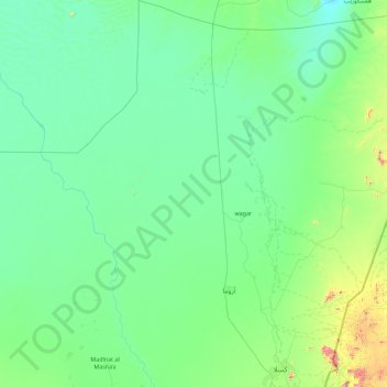 Al Gash topographic map, elevation, terrain