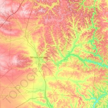 Knox County topographic map, elevation, terrain