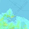 Sandakan District topographic map, elevation, terrain