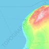 Benghazi topographic map, elevation, terrain