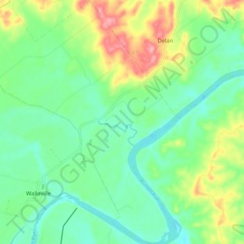 Drinan topographic map, elevation, terrain