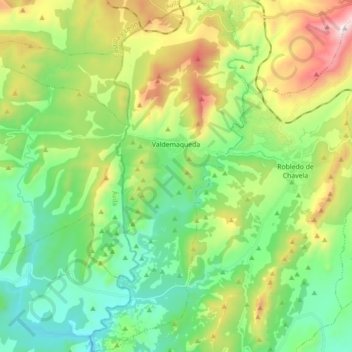 Valdemaqueda topographic map, elevation, terrain