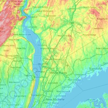 Westchester topographic map, elevation, terrain