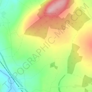 Carrigduff topographic map, elevation, terrain