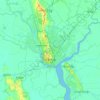Yangon City topographic map, elevation, terrain