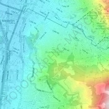 Comuna 9 Buenos Aires topographic map, elevation, terrain