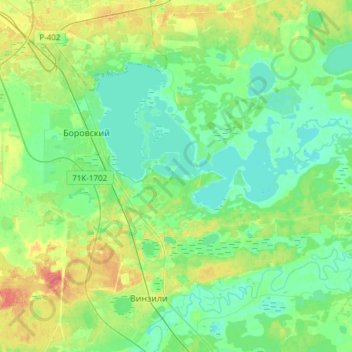 сельское поселение Андреевский topographic map, elevation, terrain