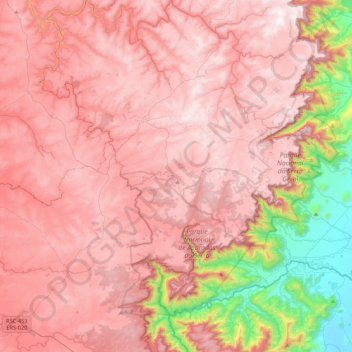 Cambará do Sul topographic map, elevation, terrain