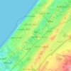 Gaza topographic map, elevation, terrain