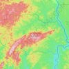 Lobéké National Park topographic map, elevation, terrain