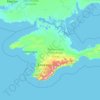 Crimea topographic map, elevation, terrain