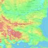 Bulgaria topographic map, elevation, terrain