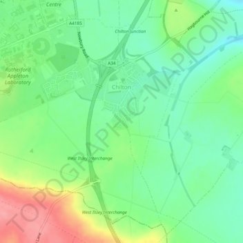 Chilton topographic map, elevation, terrain