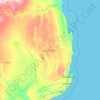 Inhambane Province topographic map, elevation, terrain