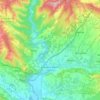 Puente la Reina/Gares topographic map, elevation, terrain