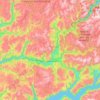 Voss topographic map, elevation, terrain