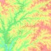 Troup County topographic map, elevation, terrain