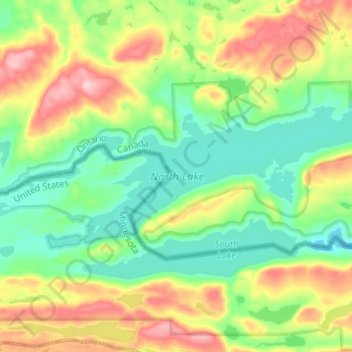 North Lake topographic map, elevation, terrain