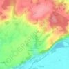 Poncé-sur-le-Loir topographic map, elevation, terrain