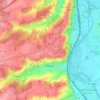 Paron topographic map, elevation, terrain