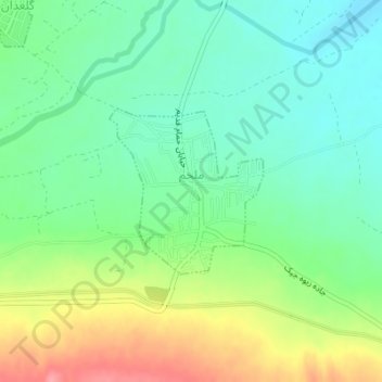 Malham topographic map, elevation, terrain