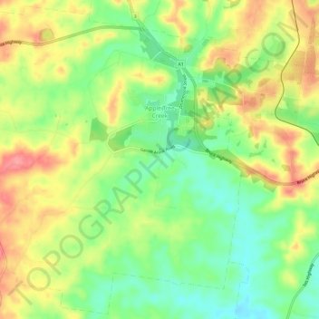 Apple Tree Creek topographic map, elevation, terrain