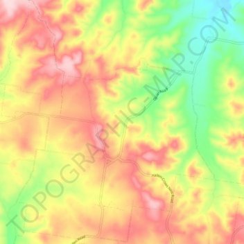 Haden topographic map, elevation, terrain