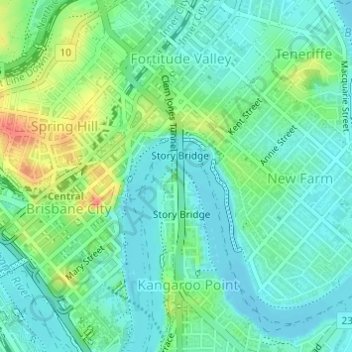 Captain Burke Park topographic map, elevation, terrain