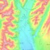 Tasman River topographic map, elevation, terrain
