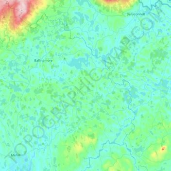 Carrigallen topographic map, elevation, terrain