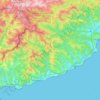Provincia di Imperia topographic map, elevation, terrain