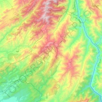 Murree Tehsil topographic map, elevation, terrain