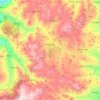 Voskopojë topographic map, elevation, terrain