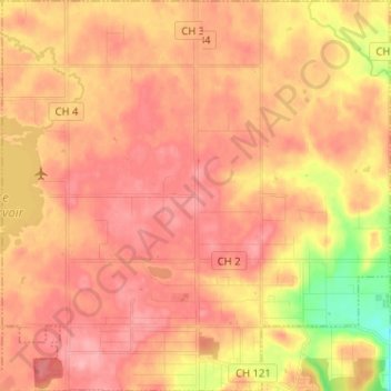 Rice Lake topographic map, elevation, terrain