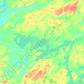 Miniss Lake topographic map, elevation, terrain