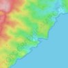 Wattamolla topographic map, elevation, terrain