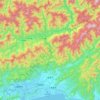 香美市 topographic map, elevation, terrain