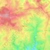 Nouziers topographic map, elevation, terrain