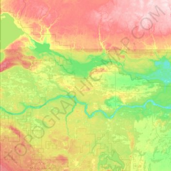 Beaver River No. 622 topographic map, elevation, terrain