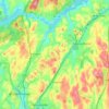 Town of New Castle topographic map, elevation, terrain