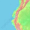 Equador topographic map, elevation, terrain