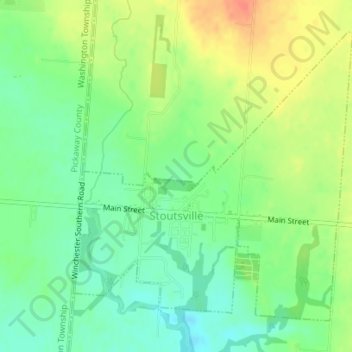 Stoutsville topographic map, elevation, terrain