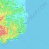 Isumi topographic map, elevation, terrain