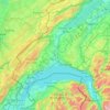 Vaud topographic map, elevation, terrain
