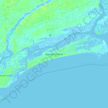 Kiawah Island topographic map, elevation, terrain