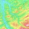 Necker topographic map, elevation, terrain