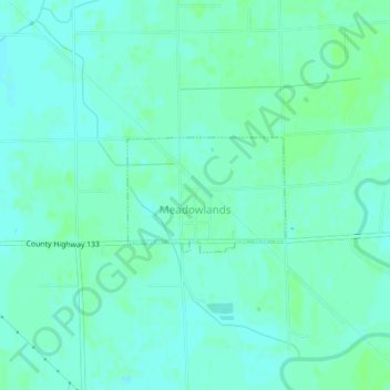 Meadowlands topographic map, elevation, terrain