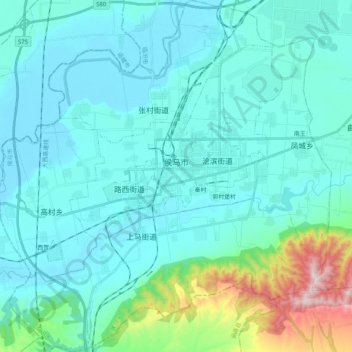 Houma City topographic map, elevation, terrain