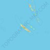 New Caledonia topographic map, elevation, terrain